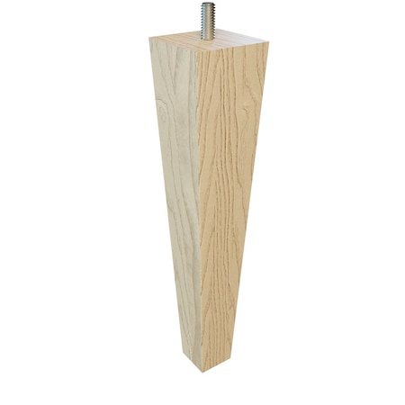 Designs Of Distinction 9" Square Tapered Leg with Semi-Gloss Clear Coat Finish - Ash 01244009AS8
